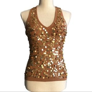 VTG Disco Sequin Halter Top